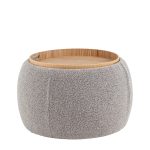 Пуф-столик Люкке с ящиком серый