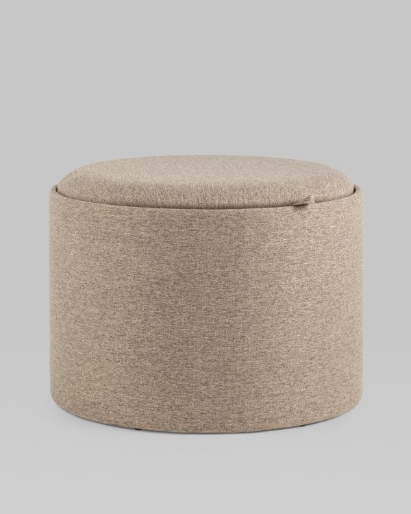 Пуф-столик с ящиком Хюгге L рогожка бежевый — изображение 2