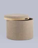 Пуф-столик с ящиком Хюгге L рогожка бежевый — изображение 3