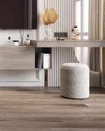 Пуф-столик с ящиком Хюгге S букле серый — изображение 2