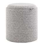 Пуф-столик с ящиком Хюгге S букле серый
