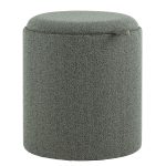 Пуф-столик с ящиком Хюгге S букле темно-серый