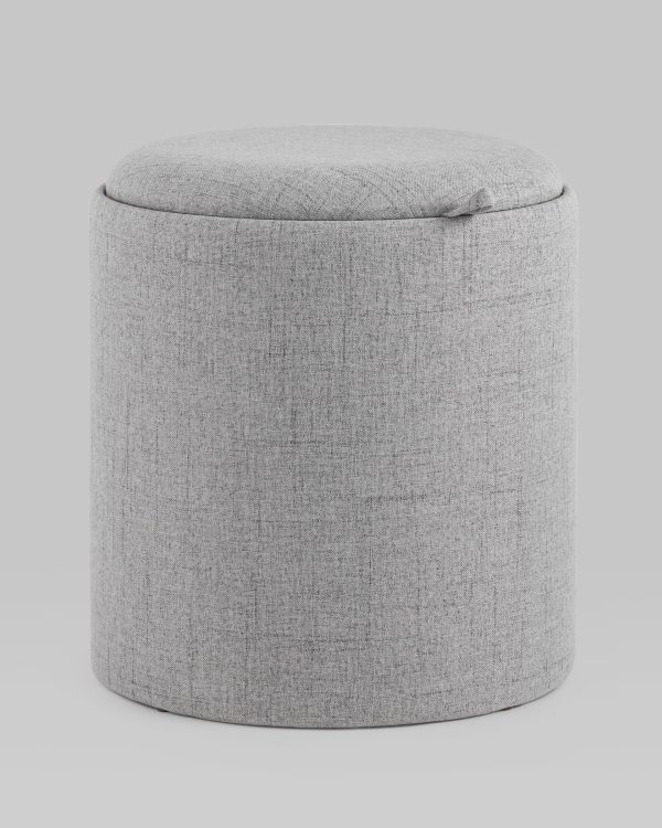 Пуф-столик с ящиком Хюгге S рогожка серый — изображение 2