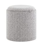 Пуф-столик с ящиком Хюгге XS букле серый