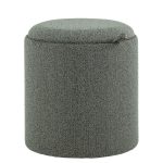 Пуф-столик с ящиком Хюгге XS букле темно-серый