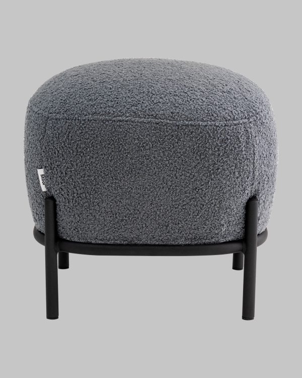 Пуф Стоун букле Fluffy темно-серый — изображение 2