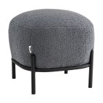 Пуф Стоун букле Fluffy темно-серый