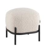 Пуф Стоун ткань букле молочный