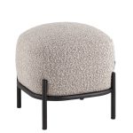 Пуф Стоун ткань букле серо-бежевый