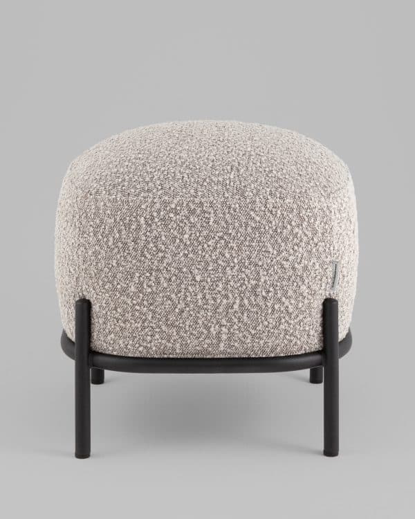 Пуф Стоун ткань букле серо-бежевый — изображение 3