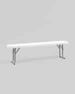 Скамейка складная 152*25*42 см белая — изображение 2