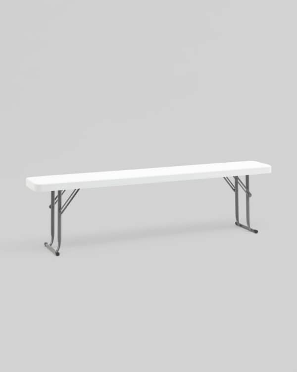 Скамейка складная 152*25*42 см белая — изображение 2