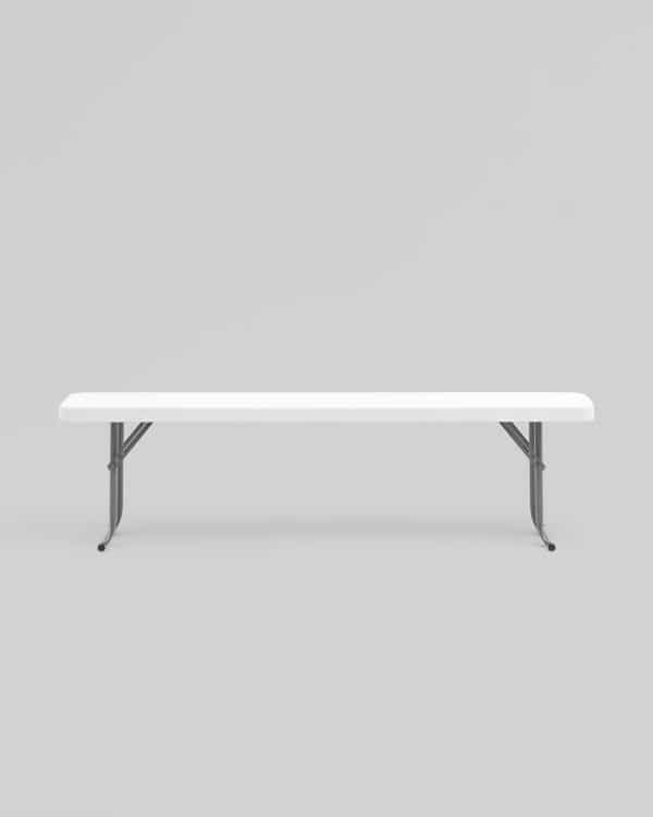 Скамейка складная 152*25*42 см белая — изображение 3