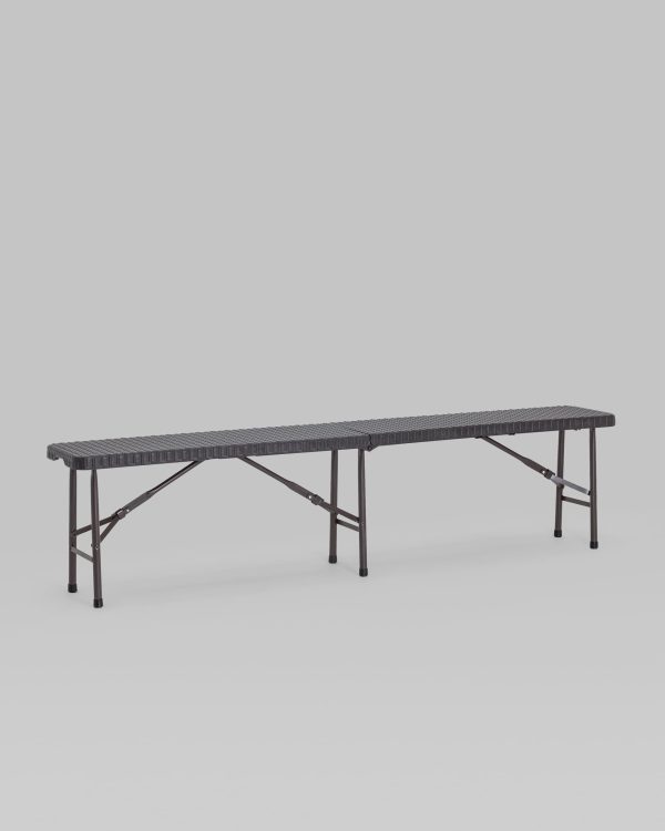 Скамейка складная Кейт 180 коричневая — изображение 2