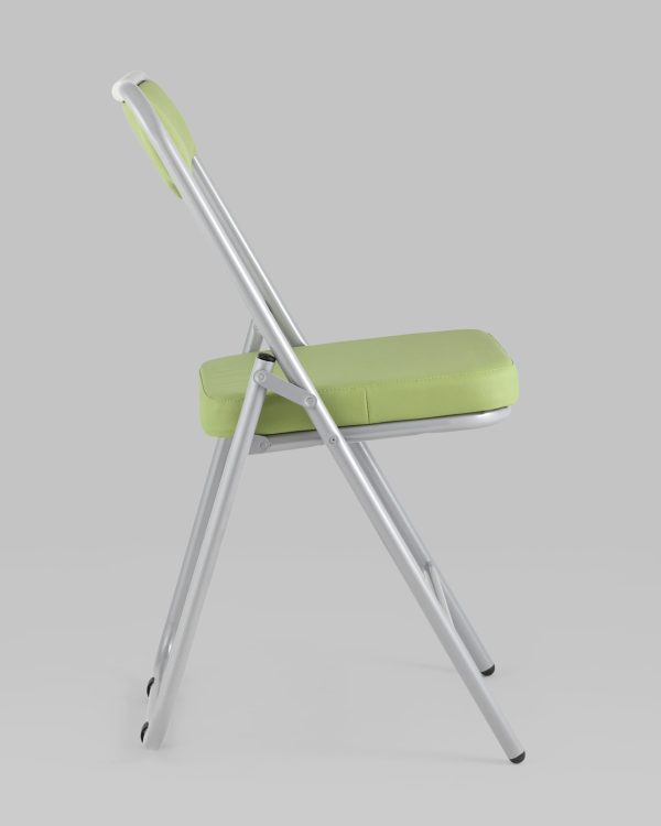 skladnoj-stul-dzhonni-jekokozha-salatovyj-karkas-metallik-2 Складной стул Джонни экокожа салатовый каркас металлик — изображение 3