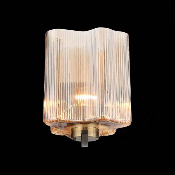 sl117.301.01-bra-st-luce-bronzovyjjantarnyj-e27-160w-onde-3 SL117.301.01 Бра ST-Luce Бронзовый/Янтарный E27 1*60W ONDE — изображение 4