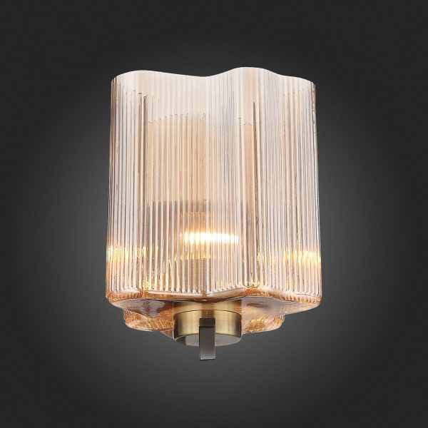 sl117.301.01-bra-st-luce-bronzovyjjantarnyj-e27-160w-onde-4 SL117.301.01 Бра ST-Luce Бронзовый/Янтарный E27 1*60W ONDE — изображение 5