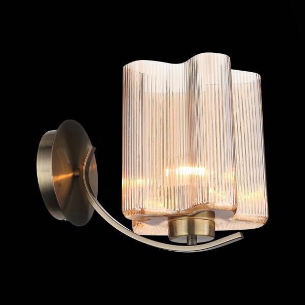 SL117.301.01 Бра ST-Luce Бронзовый/Янтарный E27 1*60W ONDE SL117.301.01 Бра ST-Luce Бронзовый/Янтарный E27 1*60W ONDE