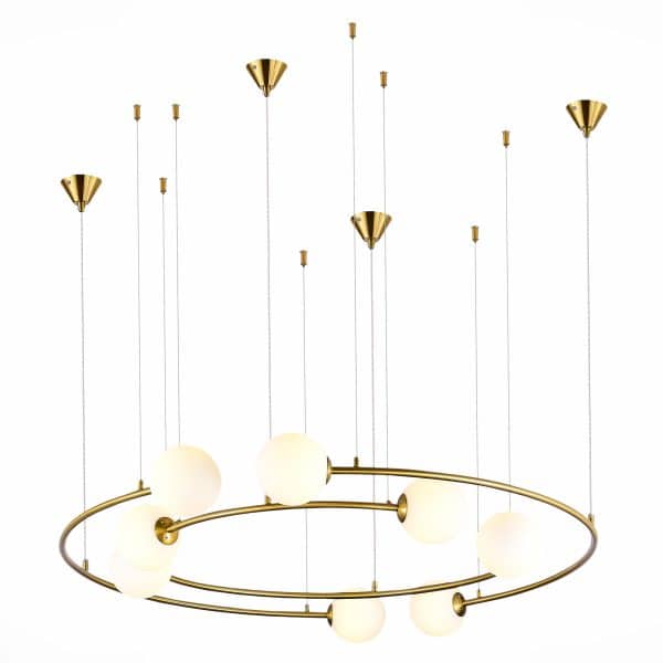 SL1186.303.08 Светильник подвесной ST-Luce Латунь/Молочный G9 8*5W ARKOS — изображение 3