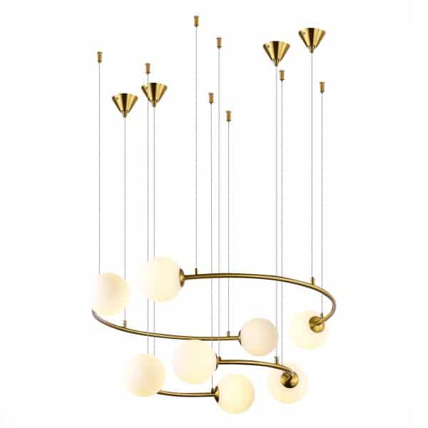 SL1186.303.08 Светильник подвесной ST-Luce Латунь/Молочный G9 8*5W ARKOS — изображение 5