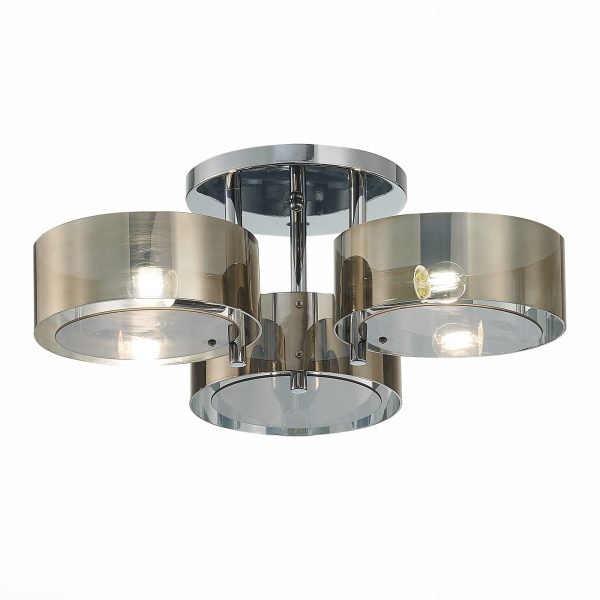 SL483.702.03 Светильник потолочный Хром/Дымчатый E27 3*40W FORESTA — изображение 3