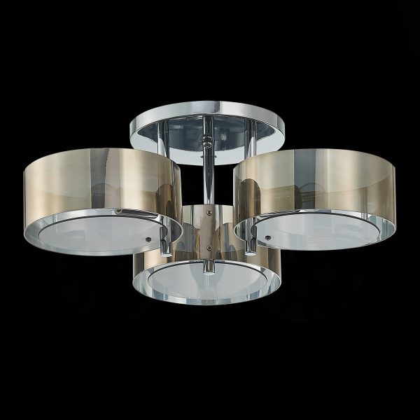 SL483.702.03 Светильник потолочный Хром/Дымчатый E27 3*40W FORESTA — изображение 4