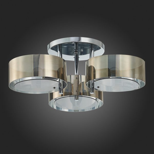 SL483.702.03 Светильник потолочный Хром/Дымчатый E27 3*40W FORESTA — изображение 5