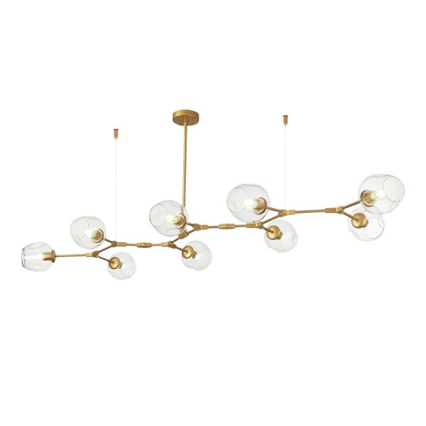 SLE154823-09 Светильник подвесной Золотистый/Прозрачный E27 9*40W RAMETTO — изображение 3