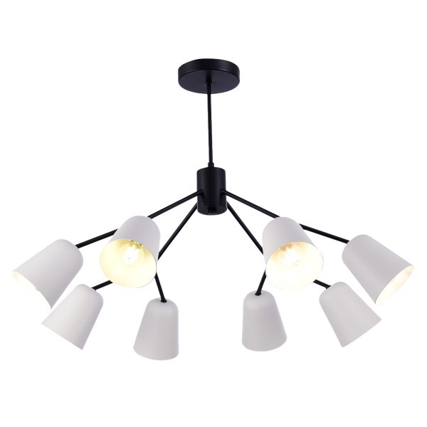 SLE155942-08 Светильник потолочный Черный/Белый E14 8*40W MARIO — изображение 3