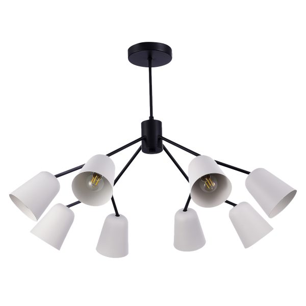 SLE155942-08 Светильник потолочный Черный/Белый E14 8*40W MARIO — изображение 4