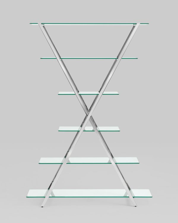 stellazh-gejt-prozrachnoe-steklo-stal-serebro-2 Стеллаж Гейт прозрачное стекло сталь серебро — изображение 3
