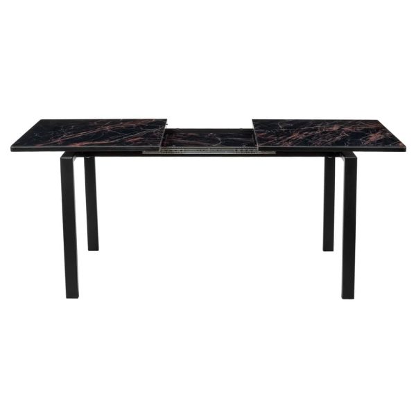 stol-areal-raskladnoj-140-180h80h75-chjornyj-mramor-s-chjornymi-nozhkami-3 Стол Areal раскладной 140-180х80х75 чёрный мрамор с чёрными ножками — изображение 4