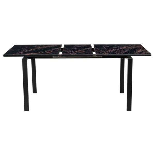 stol-areal-raskladnoj-140-180h80h75-chjornyj-mramor-s-chjornymi-nozhkami-4 Стол Areal раскладной 140-180х80х75 чёрный мрамор с чёрными ножками — изображение 5