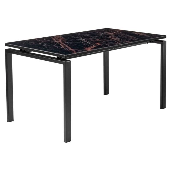 Стол Areal раскладной 140-180х80х75 чёрный мрамор с чёрными ножками Стол Areal раскладной 140-180х80х75 чёрный мрамор с чёрными ножками