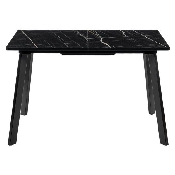 stol-dublin-raskladnoj-120-160h80h75-chjornyj-mramor-s-chjornymi-nozhkami-1 Стол Dublin раскладной 120-160х80х75 чёрный мрамор с чёрными ножками — изображение 2