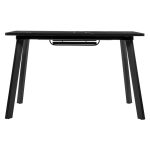 Стол Dublin раскладной 120-160х80х75 чёрный мрамор с чёрными ножками — изображение 3