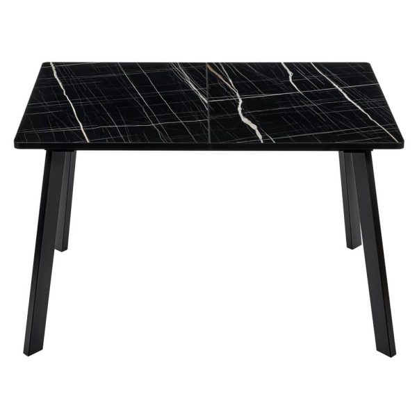 stol-dublin-raskladnoj-120-160h80h75-chjornyj-mramor-s-chjornymi-nozhkami-3 Стол Dublin раскладной 120-160х80х75 чёрный мрамор с чёрными ножками — изображение 4