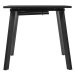 Стол Dublin раскладной 120-160х80х75 чёрный мрамор с чёрными ножками — изображение 5