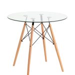 Стол Eames DSW NEW D80 стеклянный