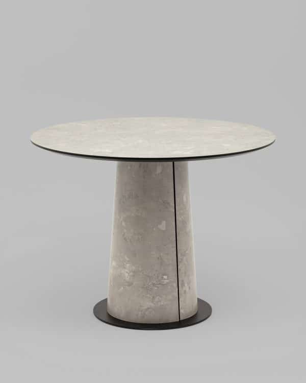 Стол круглый Пулон 100 см столешница HPL бетао — изображение 2