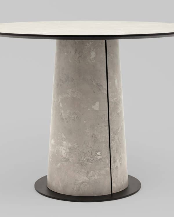 Стол круглый Пулон 100 см столешница HPL бетао — изображение 3