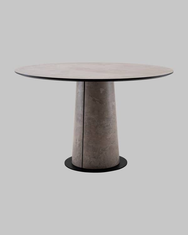 Стол круглый Пулон 120 см столешница HPL бетао — изображение 2