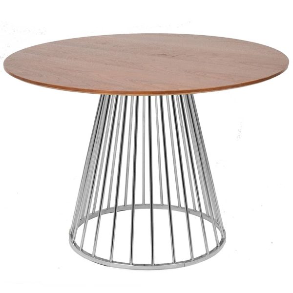 Стол Liverpool 110см орех, хромированные ножки — изображение 3