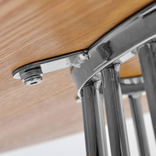 Стол Liverpool 110см орех, хромированные ножки — изображение 5