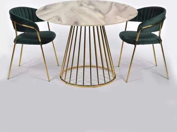 керамогранит белый мрамор с золотистыми ножками