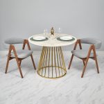 керамогранит белый мрамор с золотистыми ножками