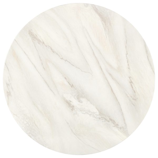 Стол Liverpool диам.100см, керамогранит белый мрамор с золотистыми ножками — изображение 4