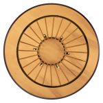 Стол Liverpool диам.110см, шпон орех лучевой набор, с золотистыми ножками — изображение 5