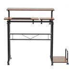 Стол многофункциональный Shuttle 80х58х80-130см, темное дерево, чёрный — изображение 5