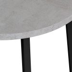 Стол Next круглый раскладной 90-120x90x76,5см, Бетон Лайт, чёрный — изображение 5